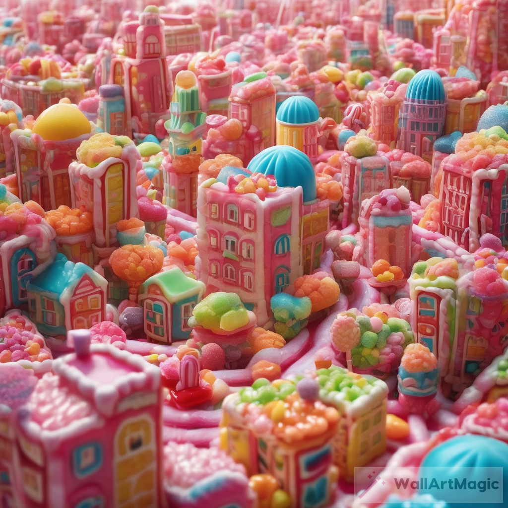 Sweet Dreams: Exploring a Candy-filled Cityscape