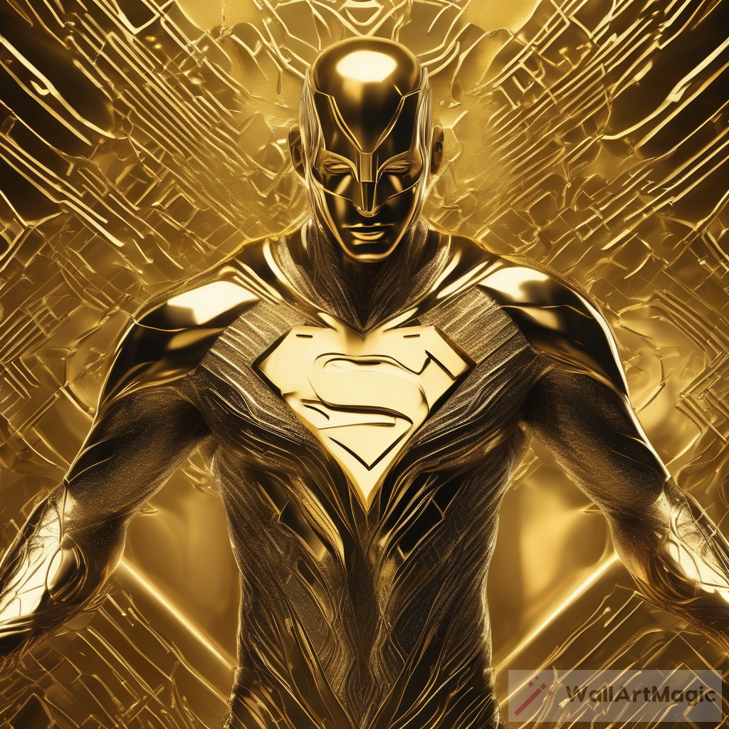 The Golden Superhero: A Mythical Fusion of Elegance and Futuristic Power