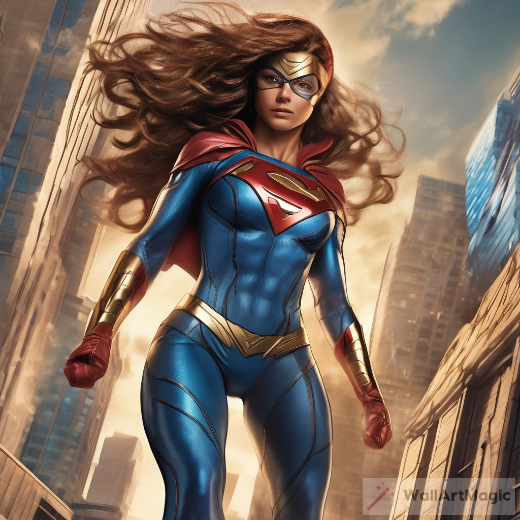 Creating an Ultra-Realistic Scene: Awe-Inspiring Girl Superhero in Monumental Moment