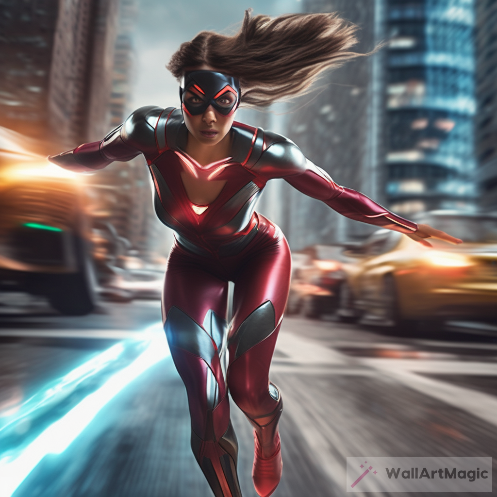 Captivating Kinetic Energy: Unleashing the Power of an Ultra-Realistic Girl Superhero
