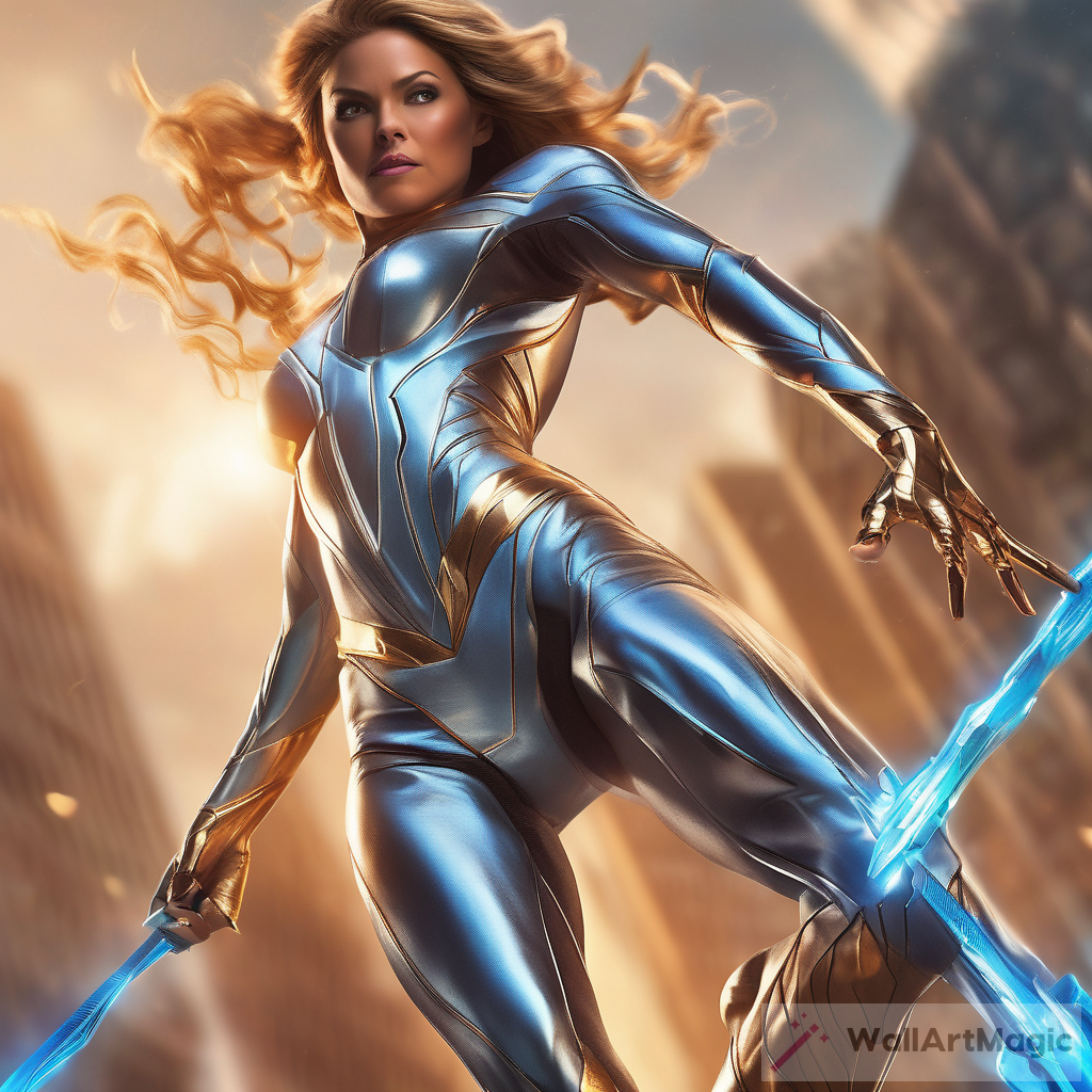 Cosmic Elegance: Unleashing the Power of an Ultra-Realistic Female Superhero
