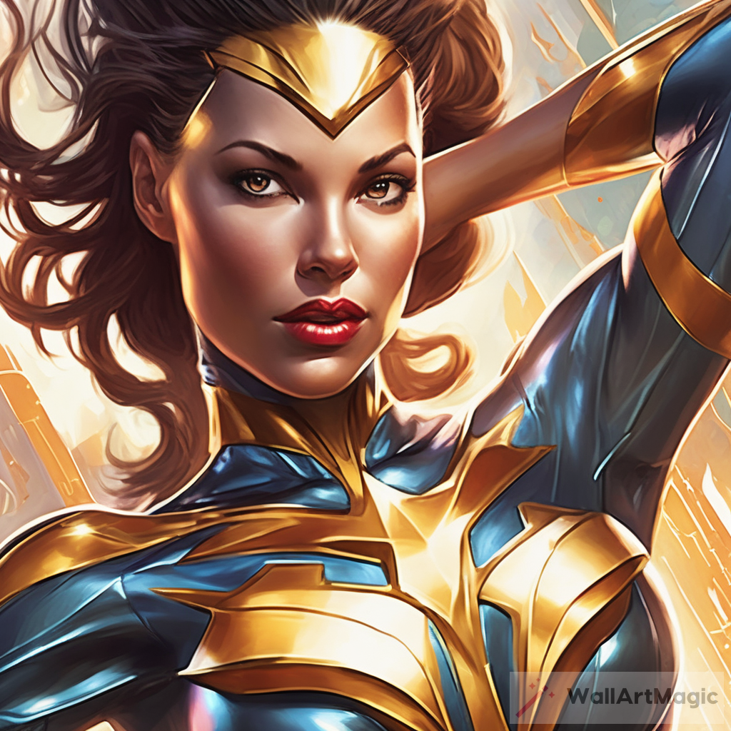 The Extraordinary Fusion of Technology and Cosmic Power: Meet the Ultra-Realistic Female Superhero