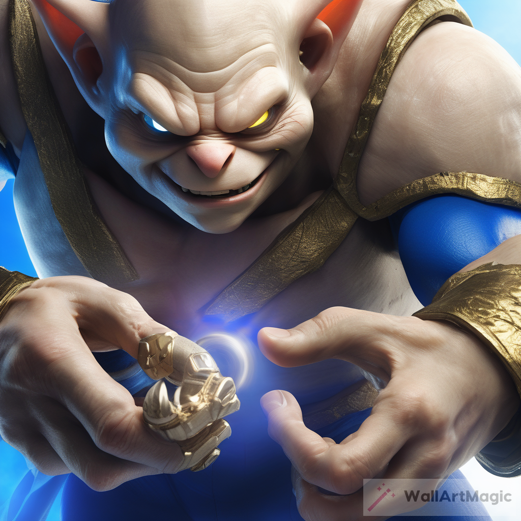 Golum vs. Blue Sonic: The Epic Close-Up Battle for the Ring | HD Ultrasharp