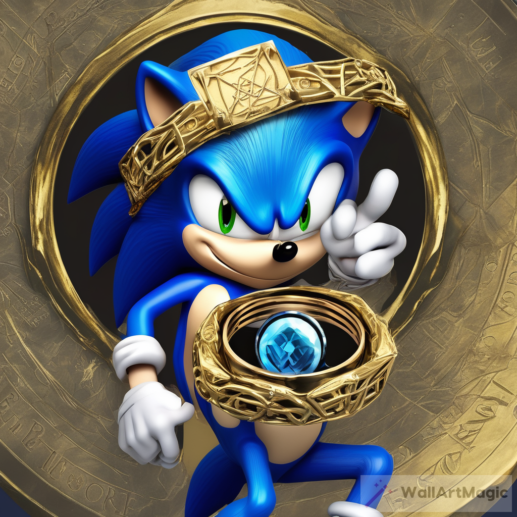 Blue Sonic Holds Gold Lord of the Rings Ring: A Thrilling Crossover
