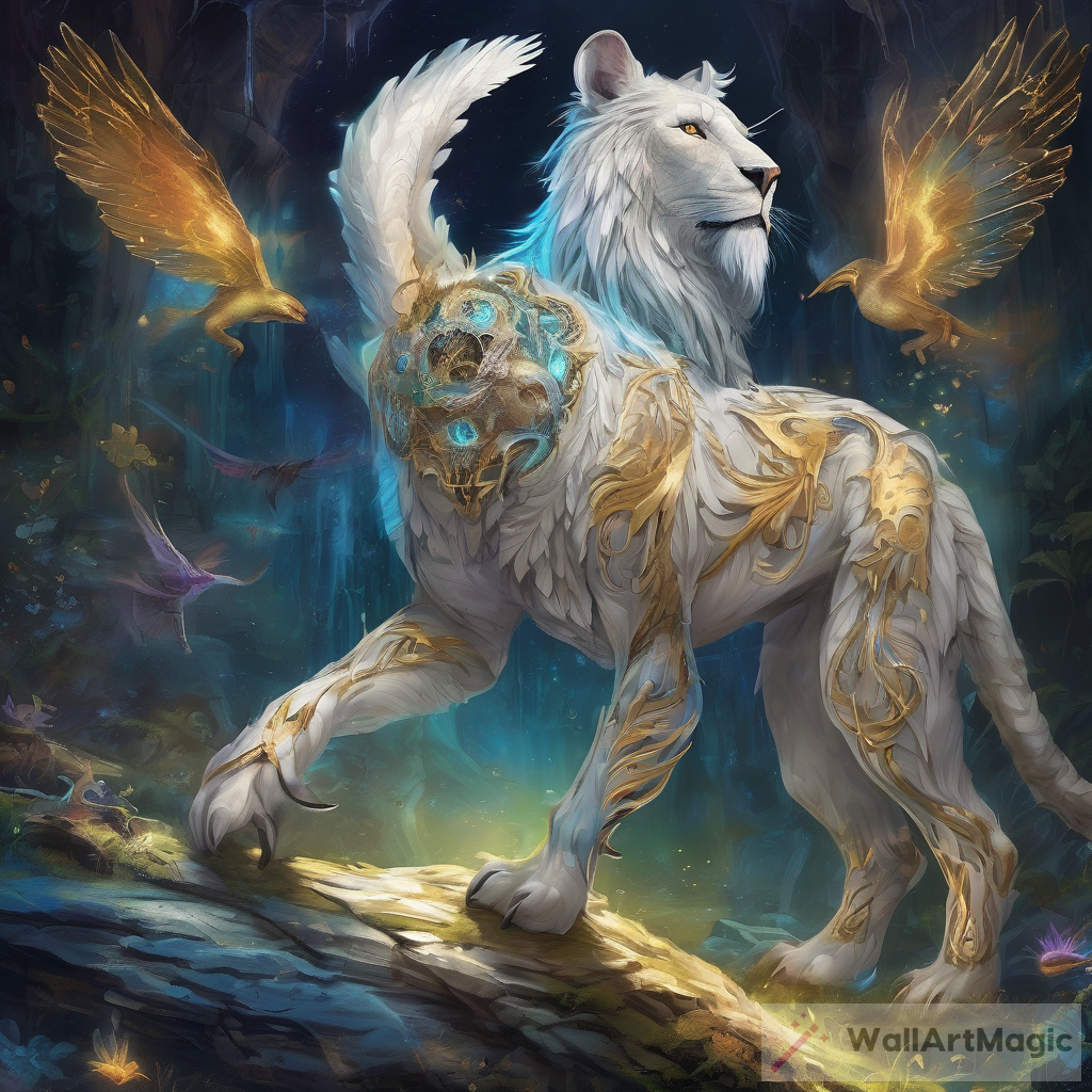 Evolution of Powers: Majestic Creatures in a Fantasy Realm | WallArtMagic