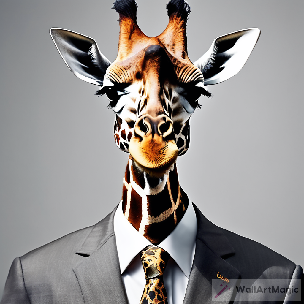 Giraffe CTO: Sleek Blazer Closeup Portrait in Soft Shadows (Film Photography)
