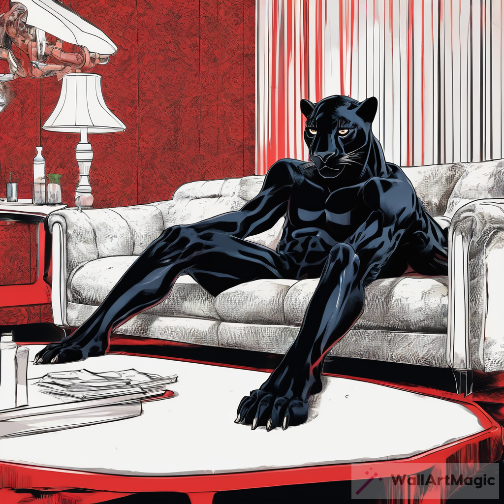 The Panther Mafia Boss: A Sci-Fi Realism Twist in Red and Black