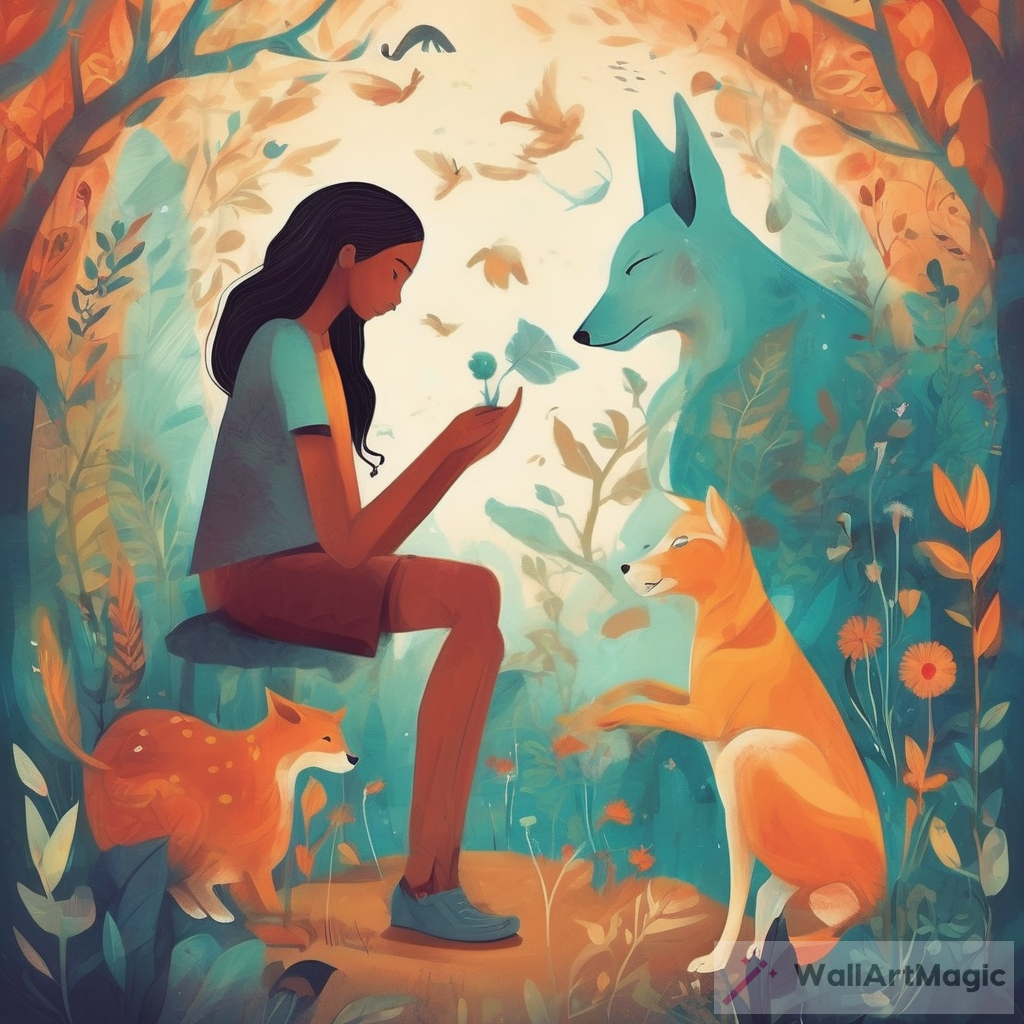 The Magical Bond of Telepathic Communication: A Whimsical Illustration