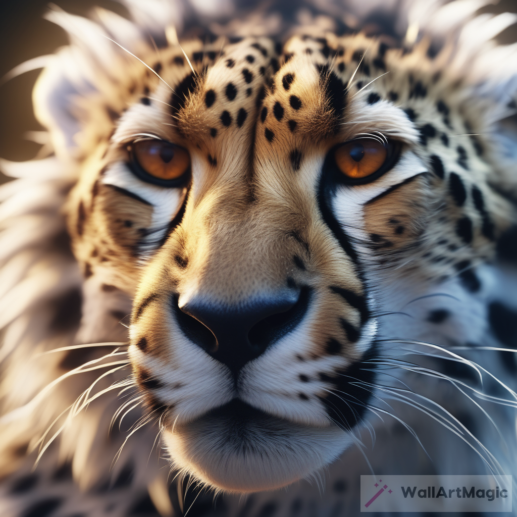Zoom In on the Magical Glowing Ultra Instinct Mighty Cheetah