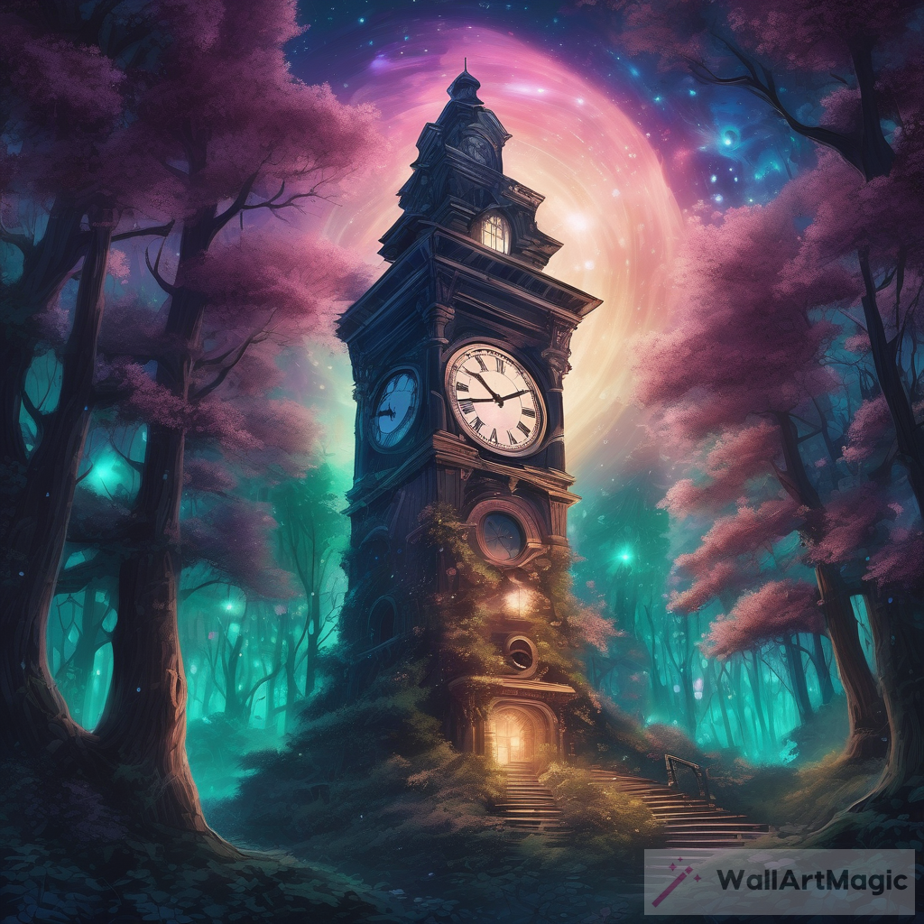 Mystical Clock Tower: The Enchanted Forest's Hidden Gem