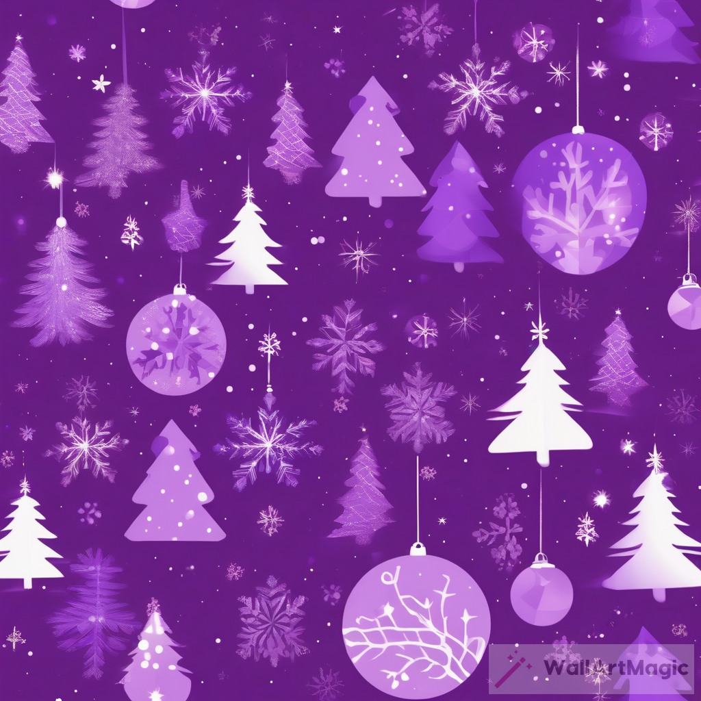 Immerse Yourself in a Dreamy Purple Christmas Scene