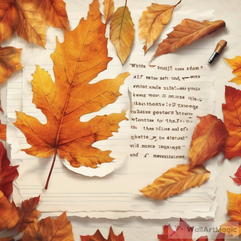 Hidden Messages: A Journey Through Autumn's Colors