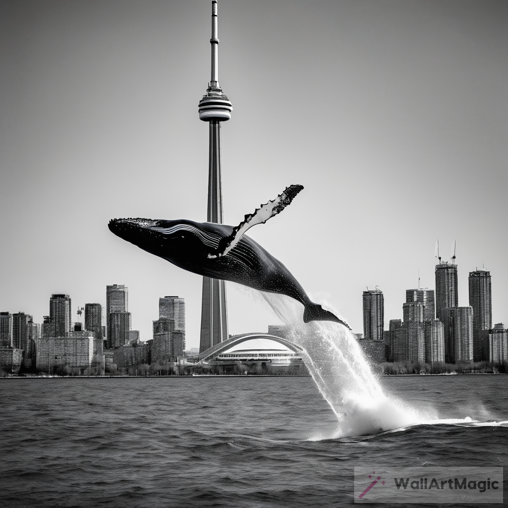 Whale Jumping Over the CN Tower in Toronto