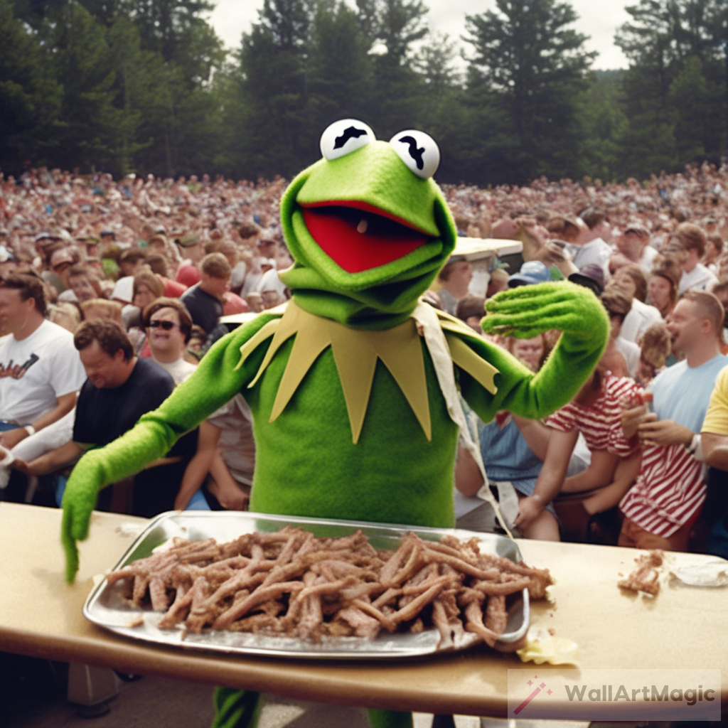 Kermit the Frog's Victory: Conquering the Rib Eating Contest