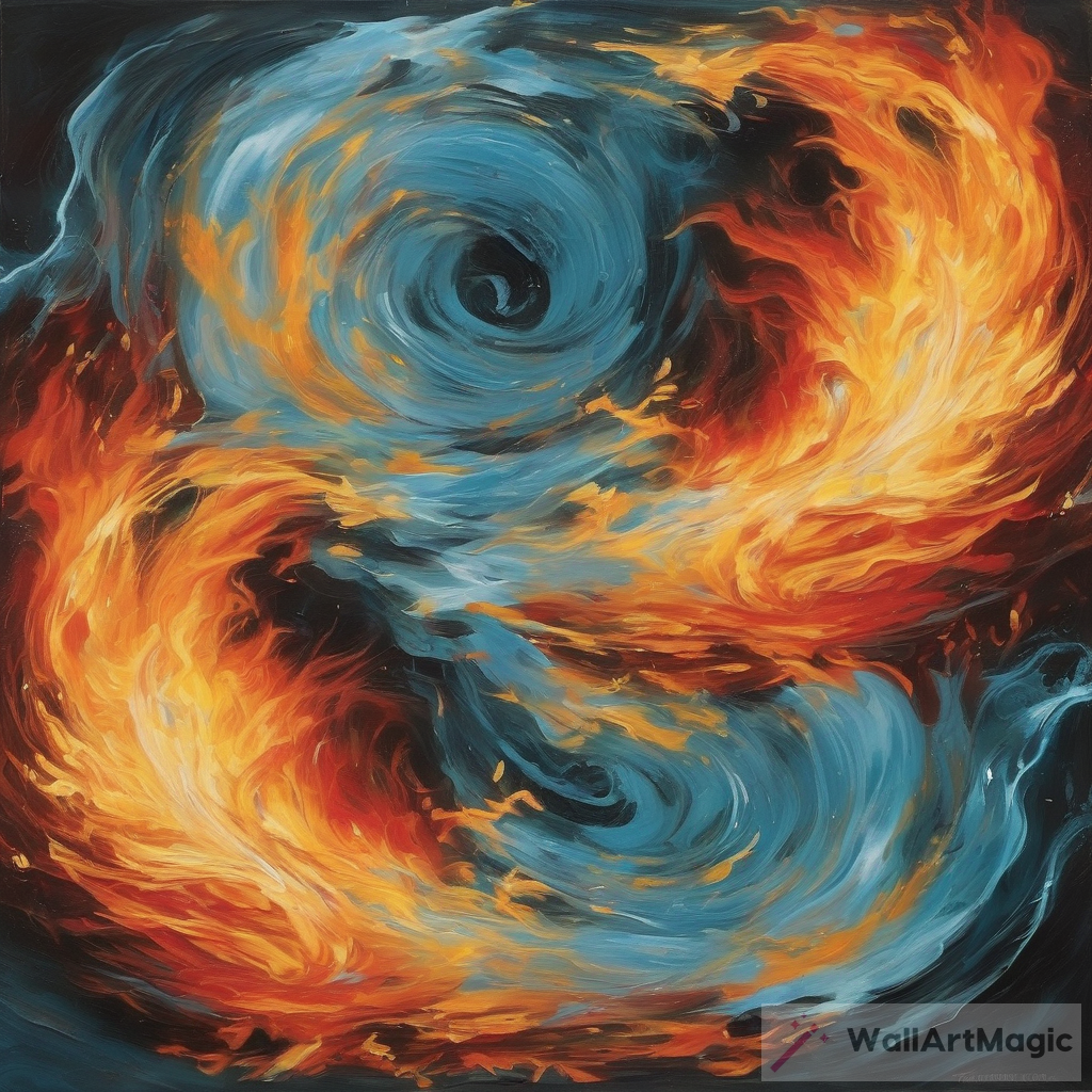 Achieving Visual Harmony: A Stunning Balance Between Fire and Water in Art