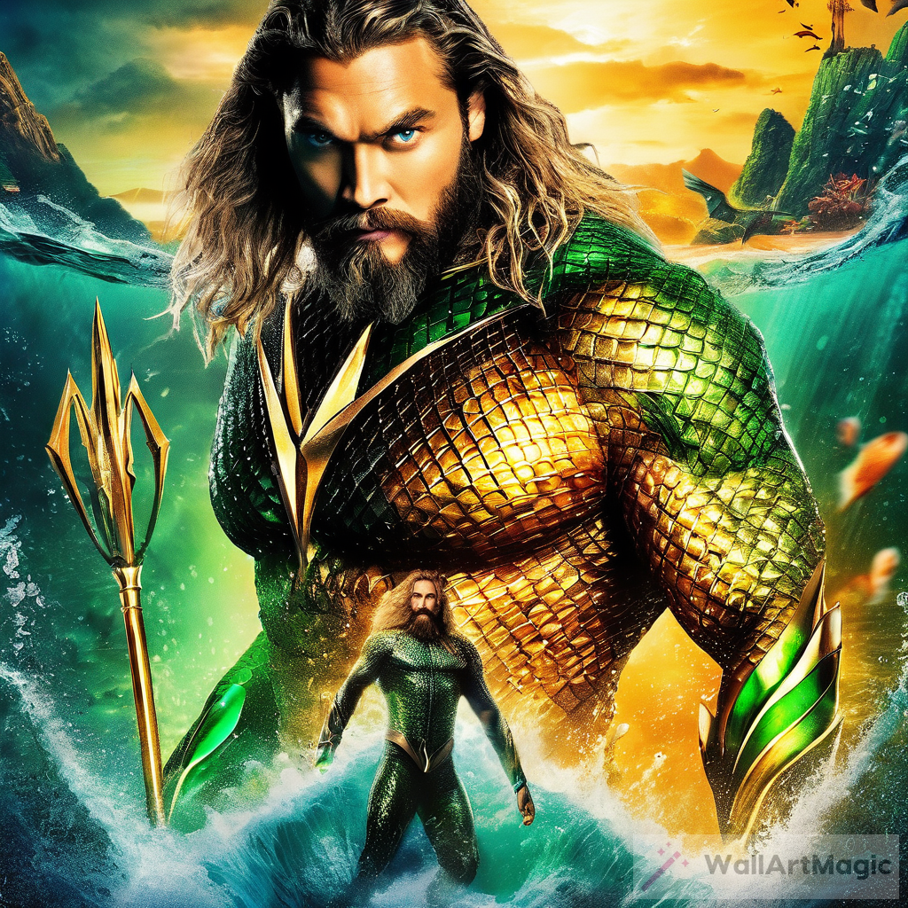 Create an eye-catching and dynamic movie poster for 'Aquaman and the Lost Kingdom'