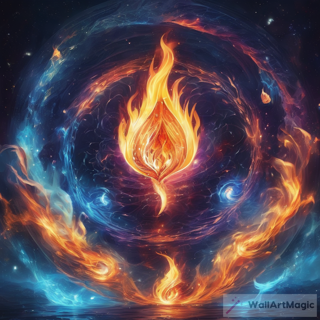 The Mesmerizing Cosmic Display Merge Fire and Water Elements in Art