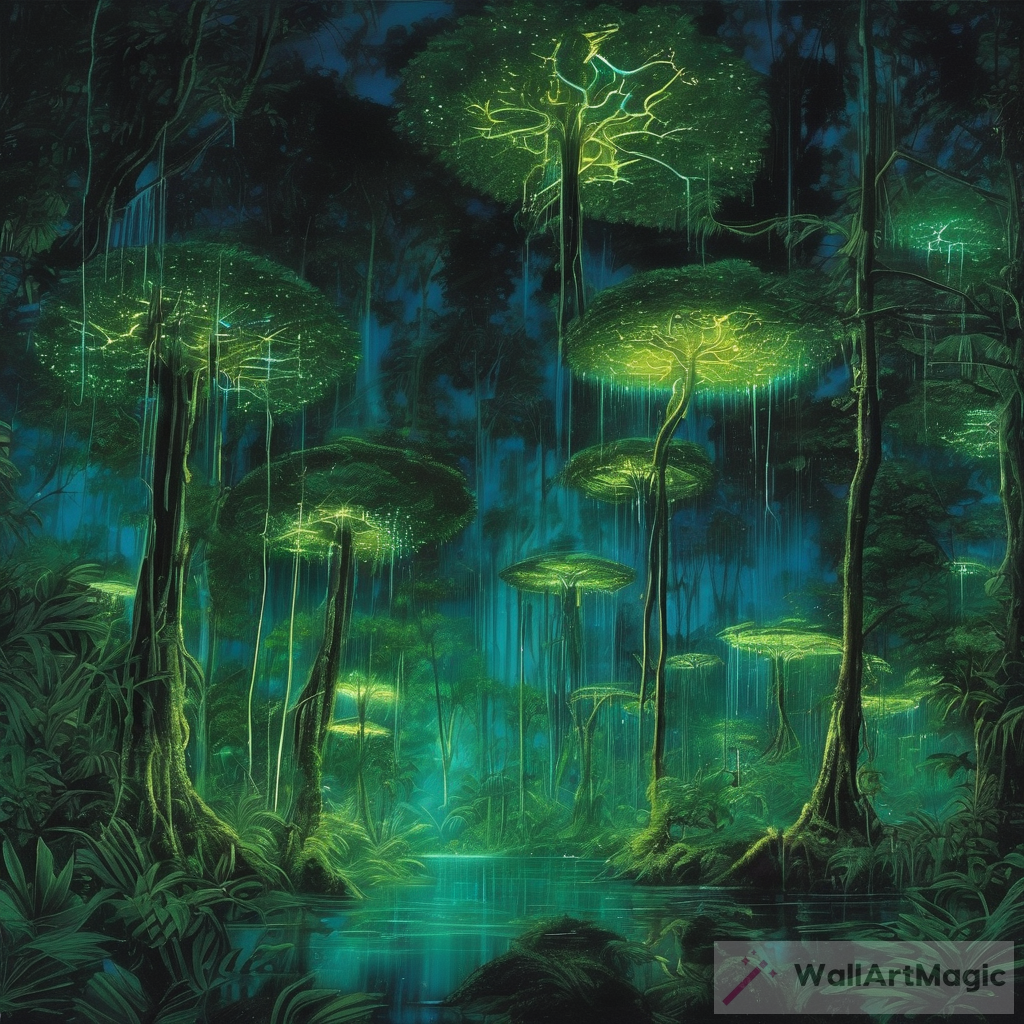 The Enchanting Glow of Bioluminescent Trees in the Amazon Rainforest