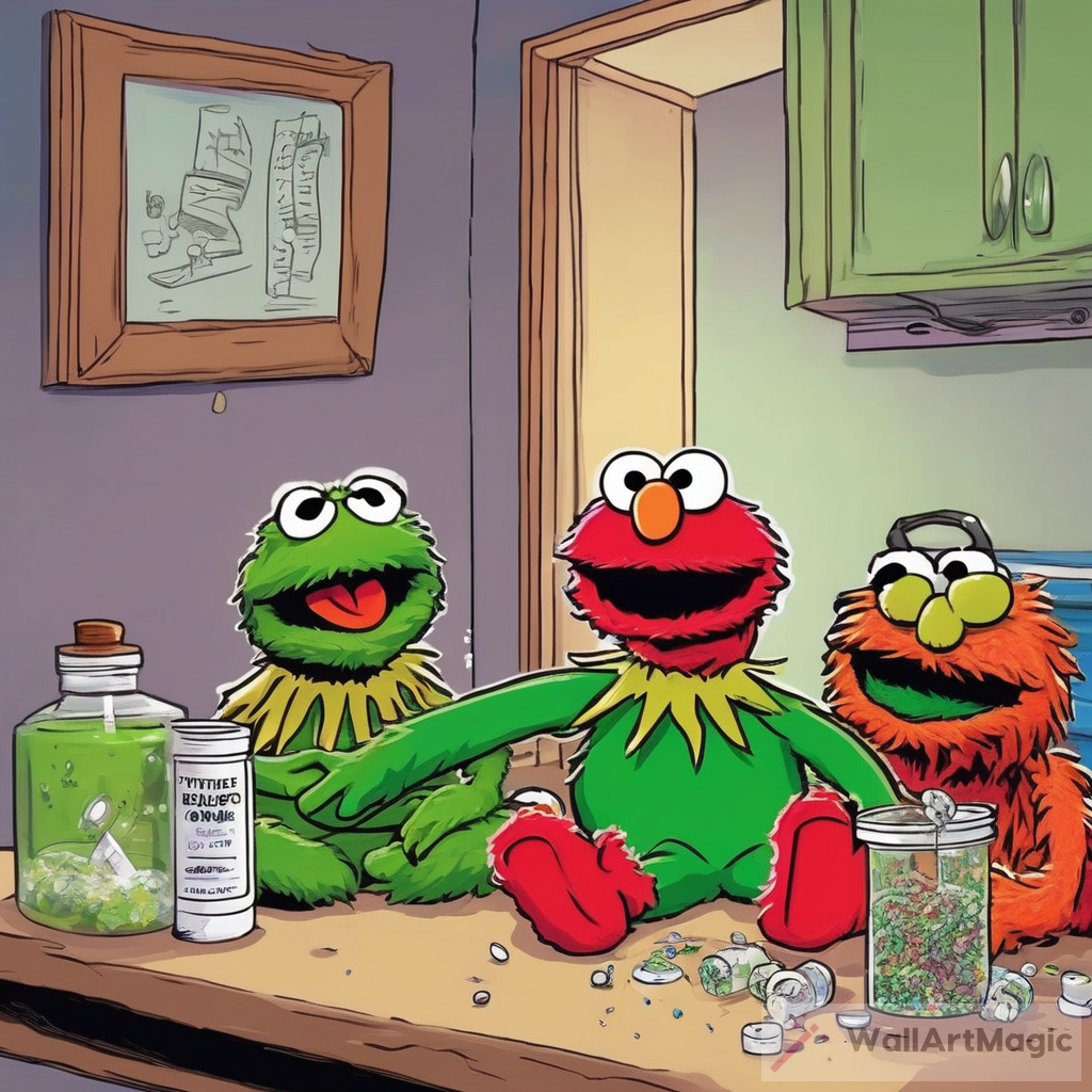 Colorful Adventures: Elmo, Kermit, and Oscar