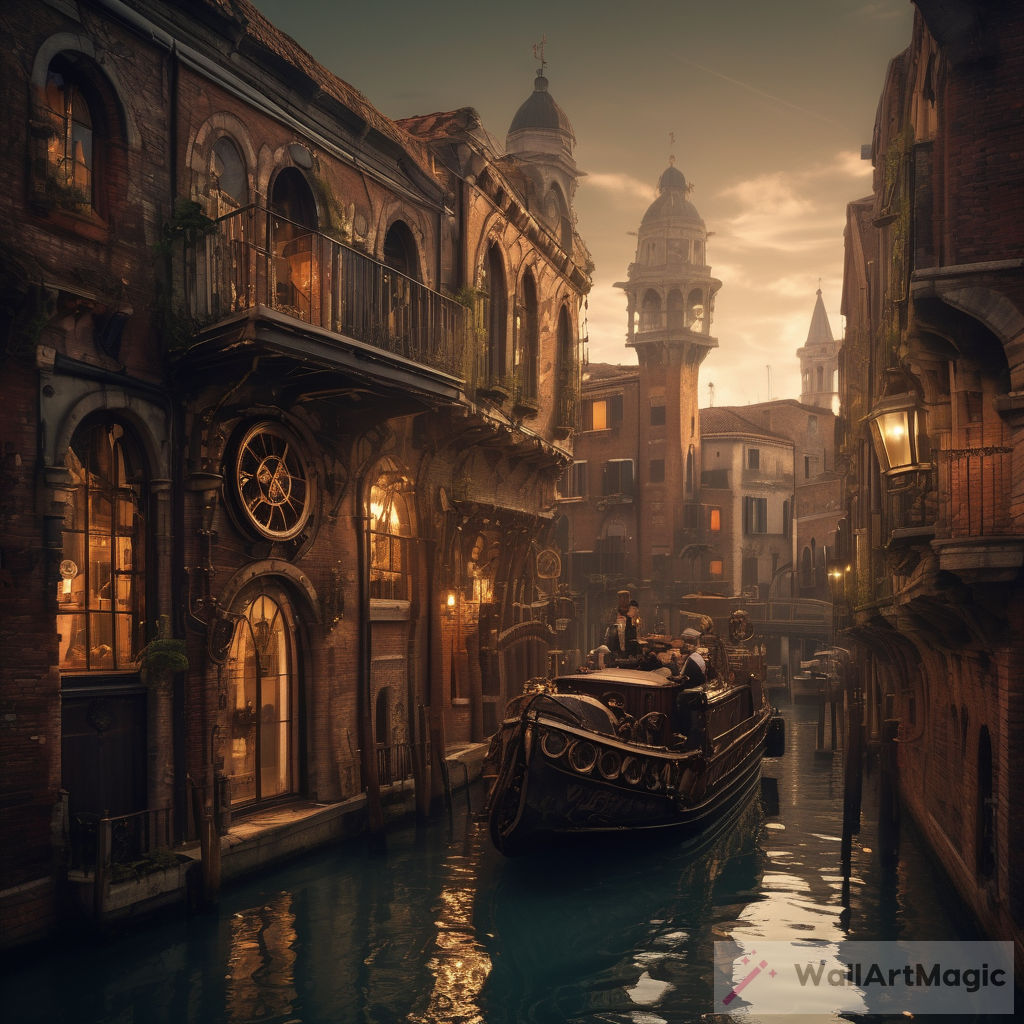 Exploring the Intricate World of Steampunk Venice in Full Scene Macro Photography
