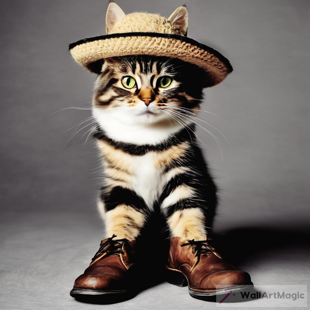 The Feline Fashionista: A Cat in Boots and Hat