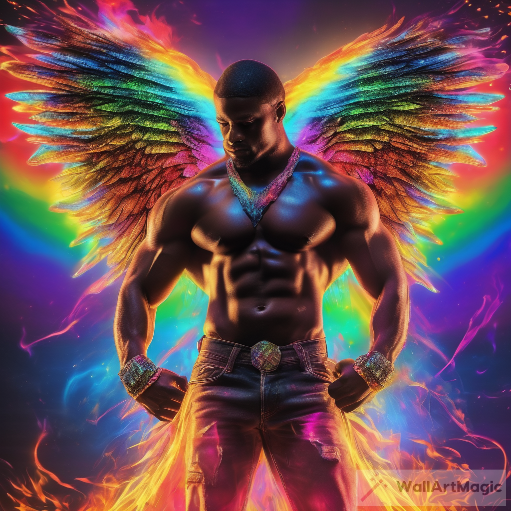 Exploring the Intricate Beauty of a Muscular Black Angel
