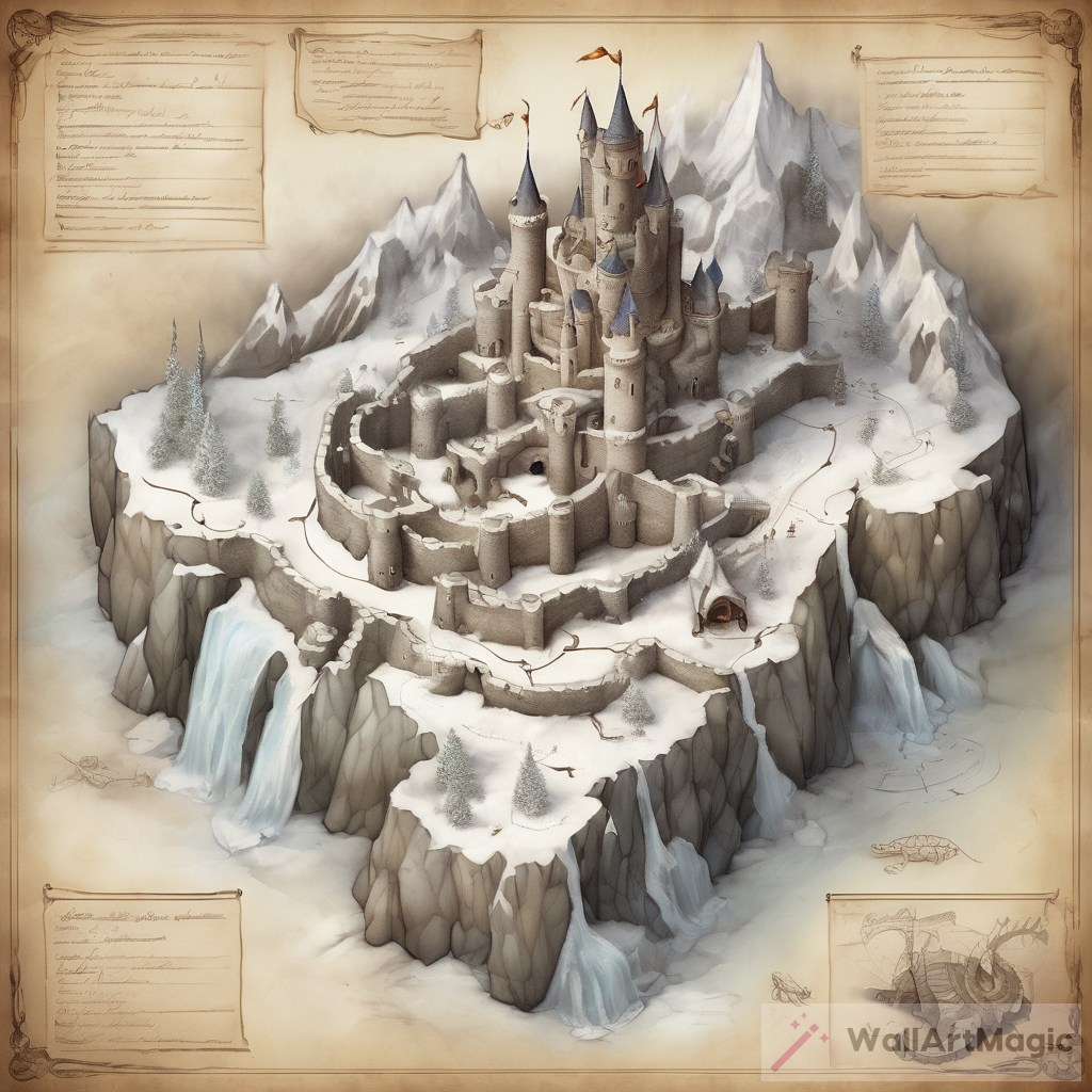 Exploring the Enchanting Ice Castle: Dragons and Dungeons Inspired Fantasy Art