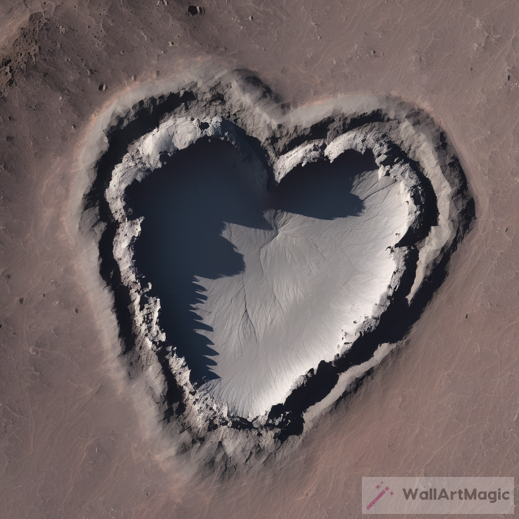Exploring the Beauty of a Heart-Shaped Crater in Nature