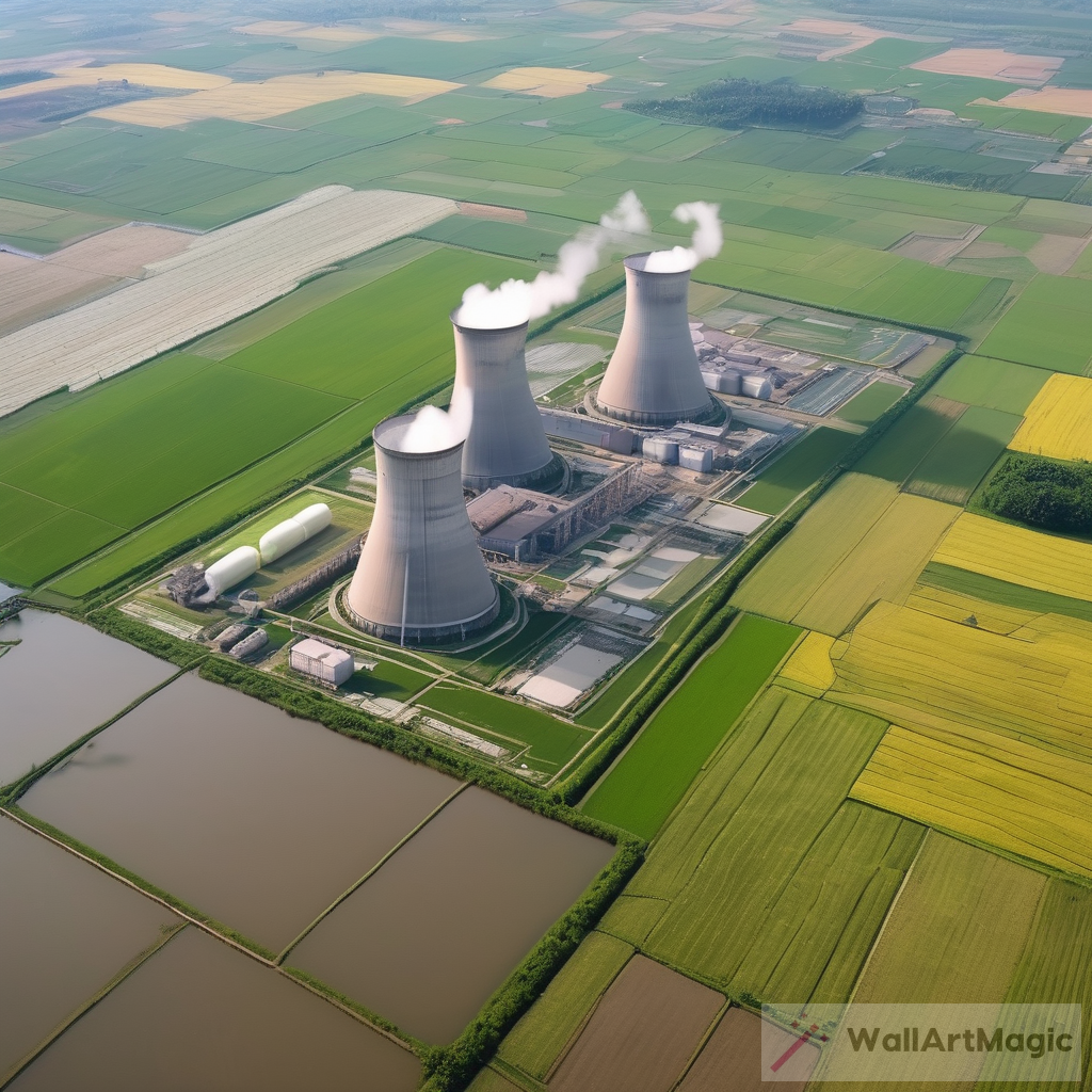 The Beauty of a Nuclear Power Plant Amidst Rice Fields