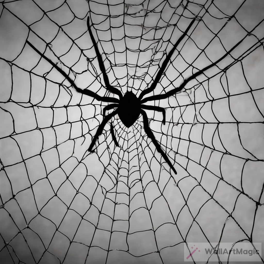 Captivating Art: A Heart in a Big Spider Net