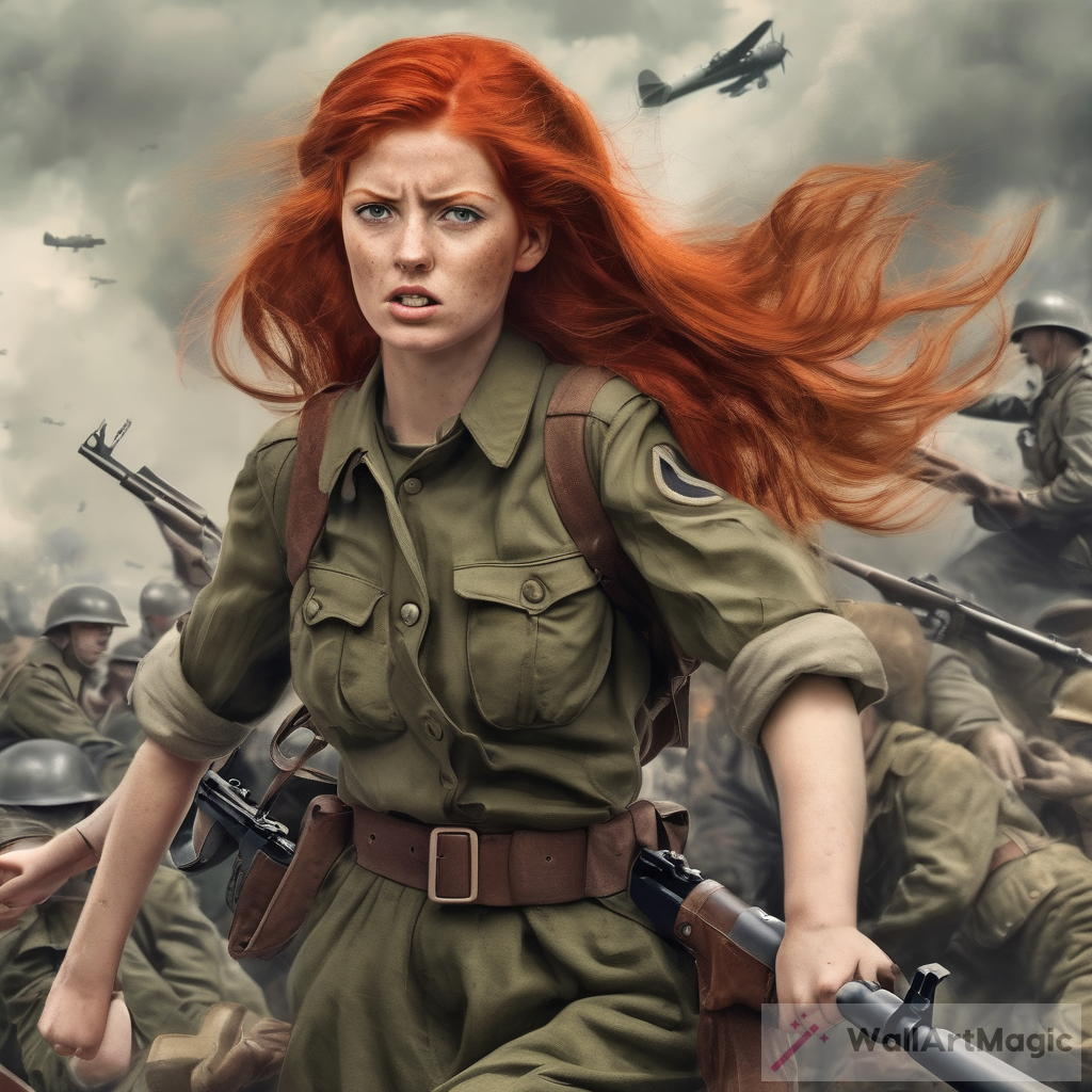 Red Haired Girl in World War 2: A Brave Fighter Against the Germans