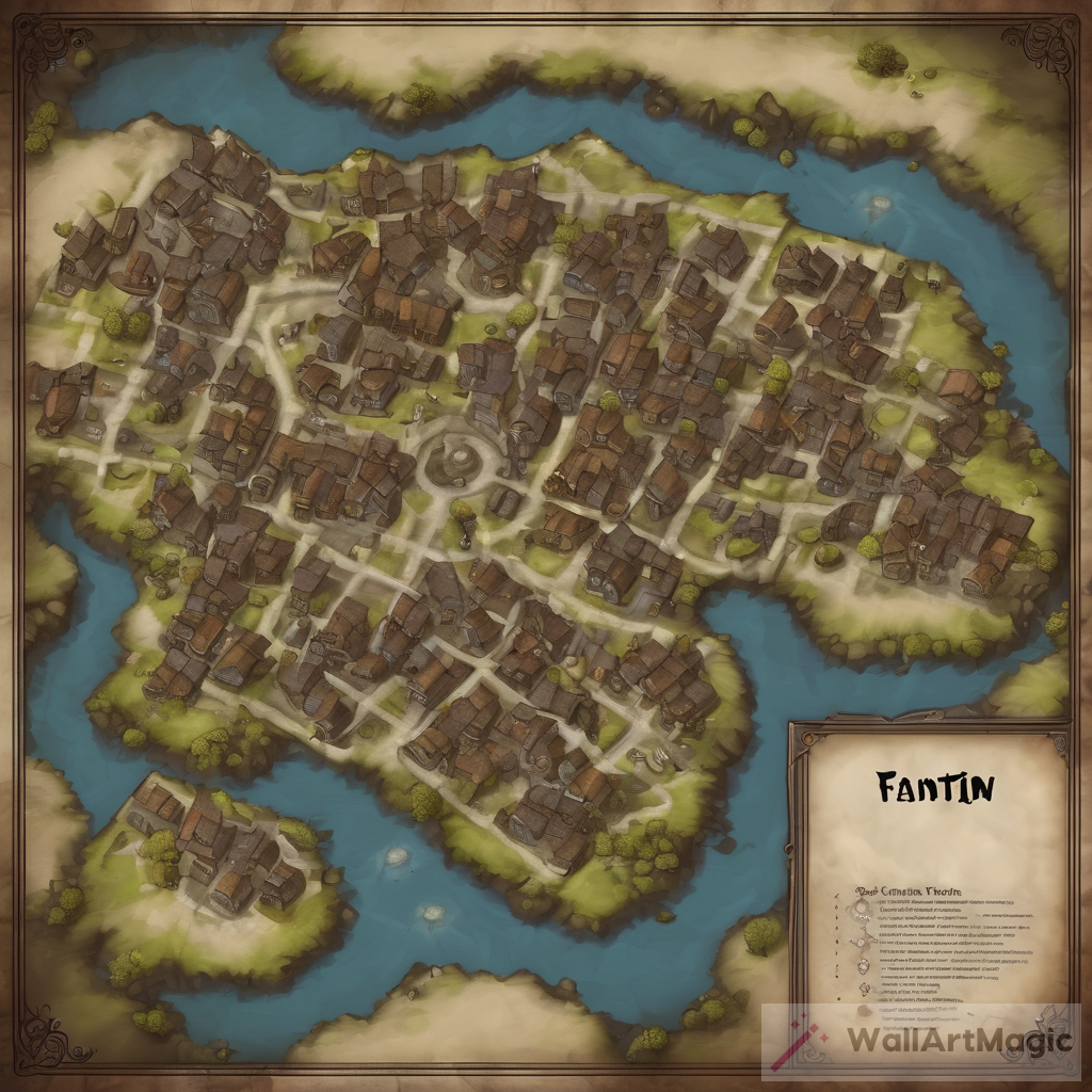Discover the Enchanting Fantasy Town Map: A Haven for 800 Citizens