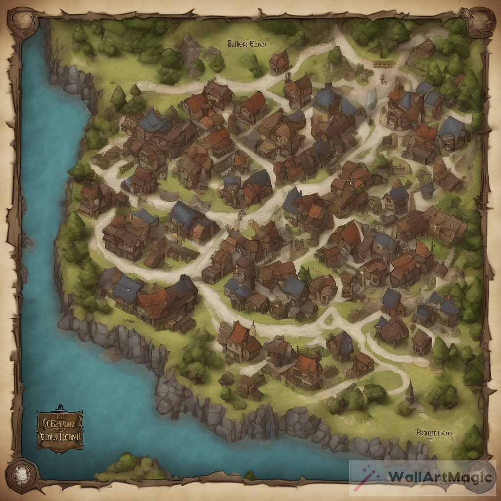 Discover the Enchanting Fantasy Town Map for Your TTRPG Battlemap
