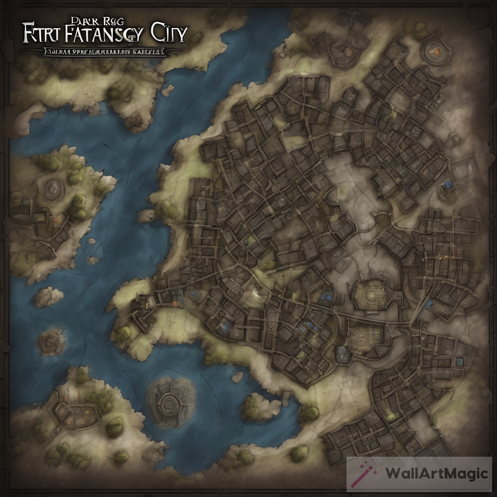 Exploring the Enigmatic City: A Guide to the Dark Fantasy TTRPG Battlemap