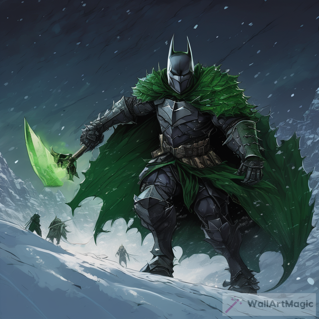 The Epic Battle: A Dark Knight vs. a Big Green Fragon
