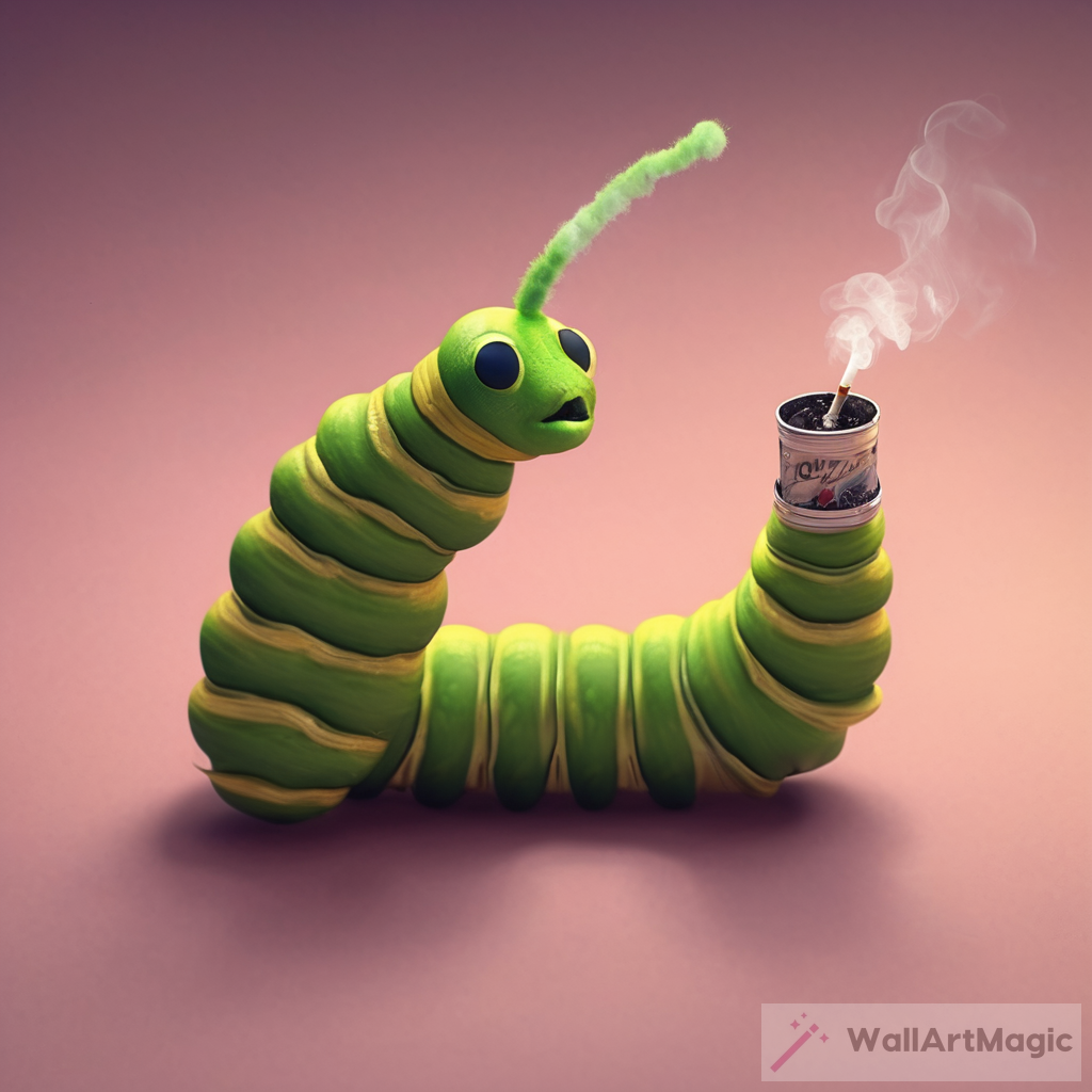 The Smoking Caterpillar: A Quirky Art Piece