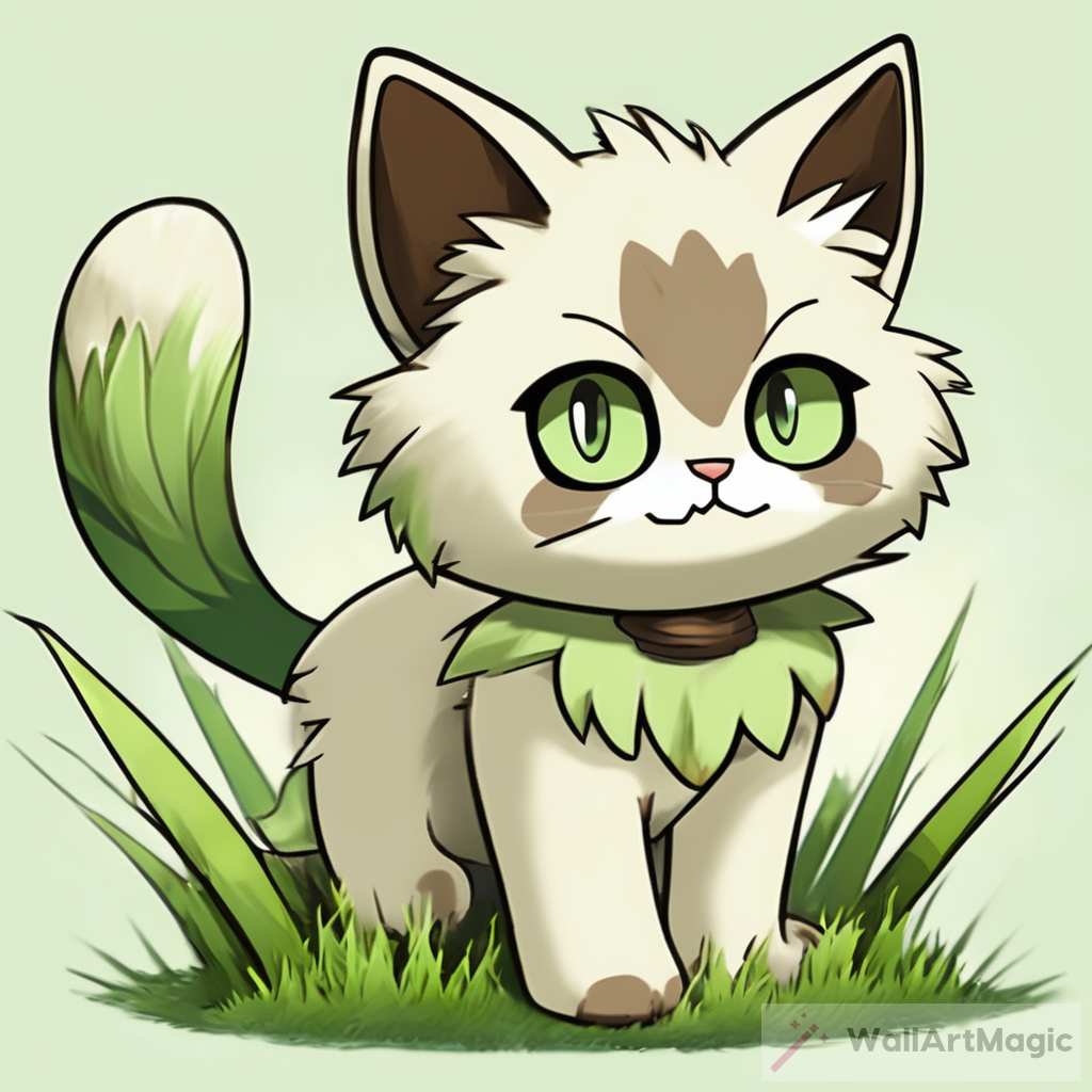 The Grass Type Pokémon: A Ragdoll Cat-Inspired Creation