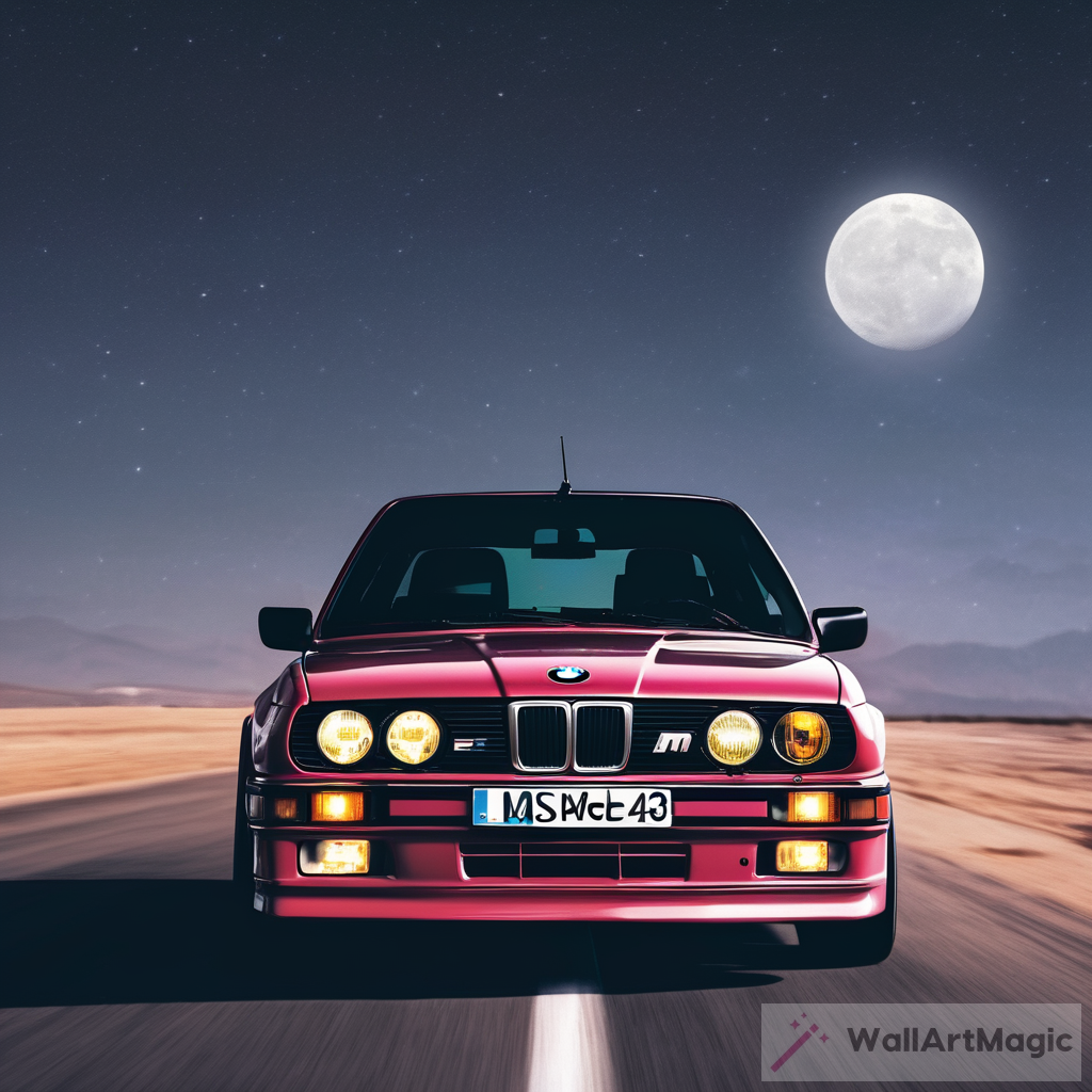 Exploring the Art of a Racing BMW E30 M3 Towards the Moon
