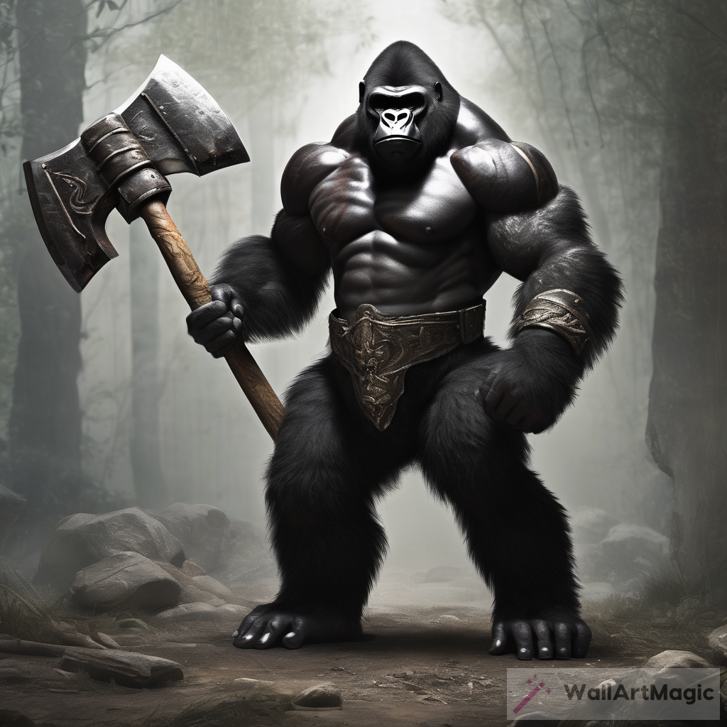 The Mighty Human Gorilla Warrior and the Steel Axe Beast Armour