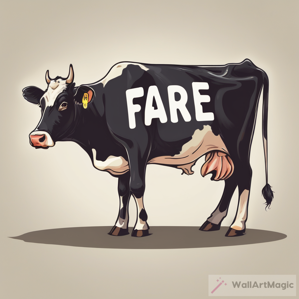 The Fare Cow: A Playful Interpretation of Word Art