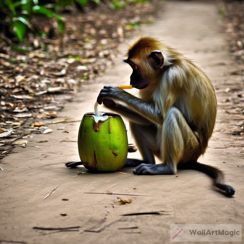 Discover the Fascinating World of Coconut Drinking Monkey Pics