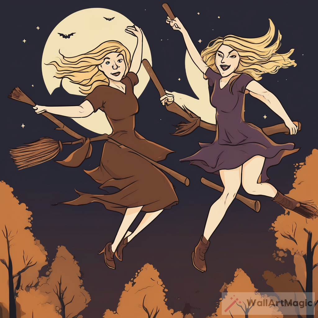 The Magical Trio: Blonde, Brunette, and Brown-haired Witches