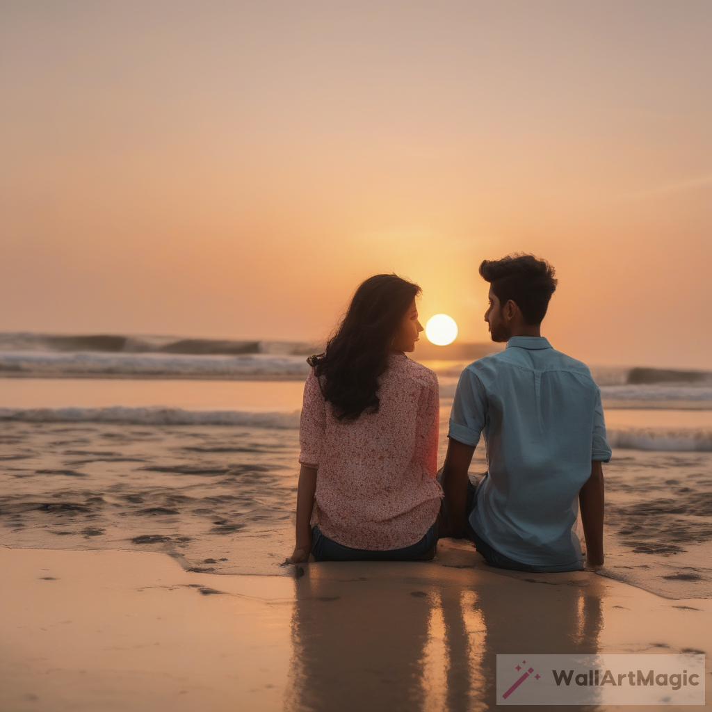 Chandan and Niraj: Embracing the Beauty of a Sunset on the Beach