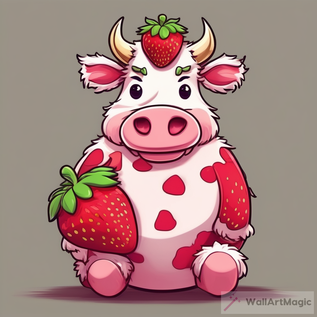 Discover the Delightful World of Fluffy Cute Cartoon Strawberry Cows