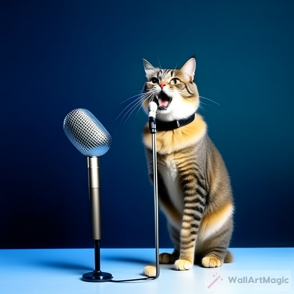 The Melodious Serenade of a Realistic Singing Cat