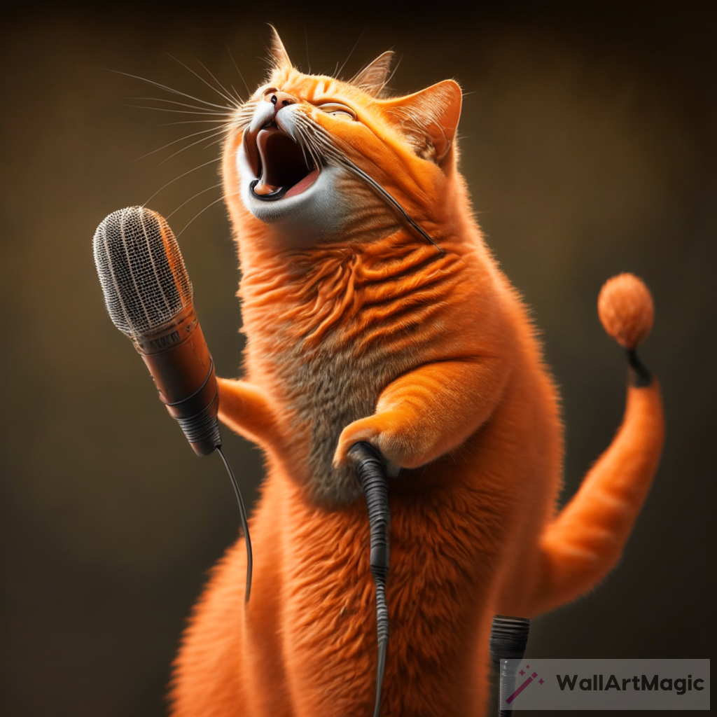 The Captivating Performance of an Orange Cat | Feline Melodies