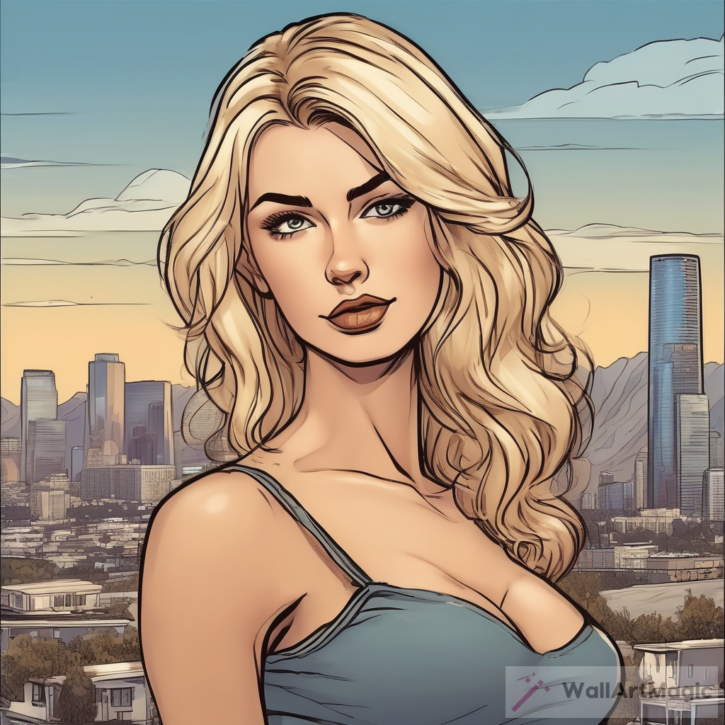 Blonde with Brown Eyes: A Russian Beauty in Realistic American Comic Style