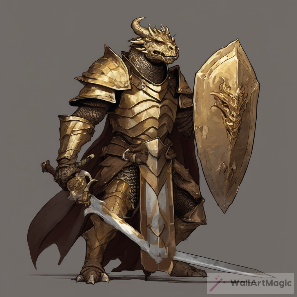 The Dragonborn Paladin: A Fearless Warrior with Golden Scales