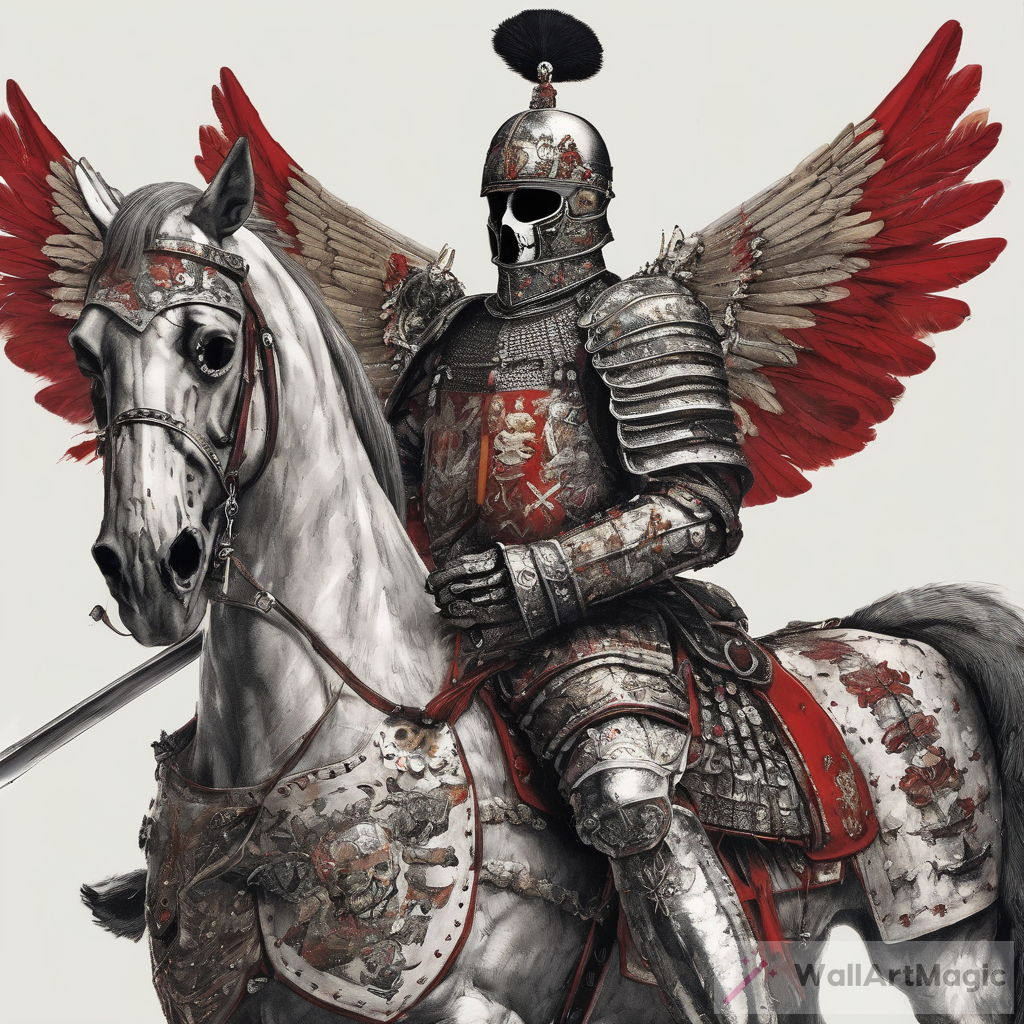 The Majestic Polish Winged Hussar with Skull: A Daring Artwork