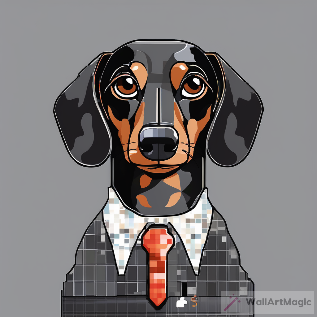 Exploring the Fusion of Art and Technology: Dachshund with Pixel Google